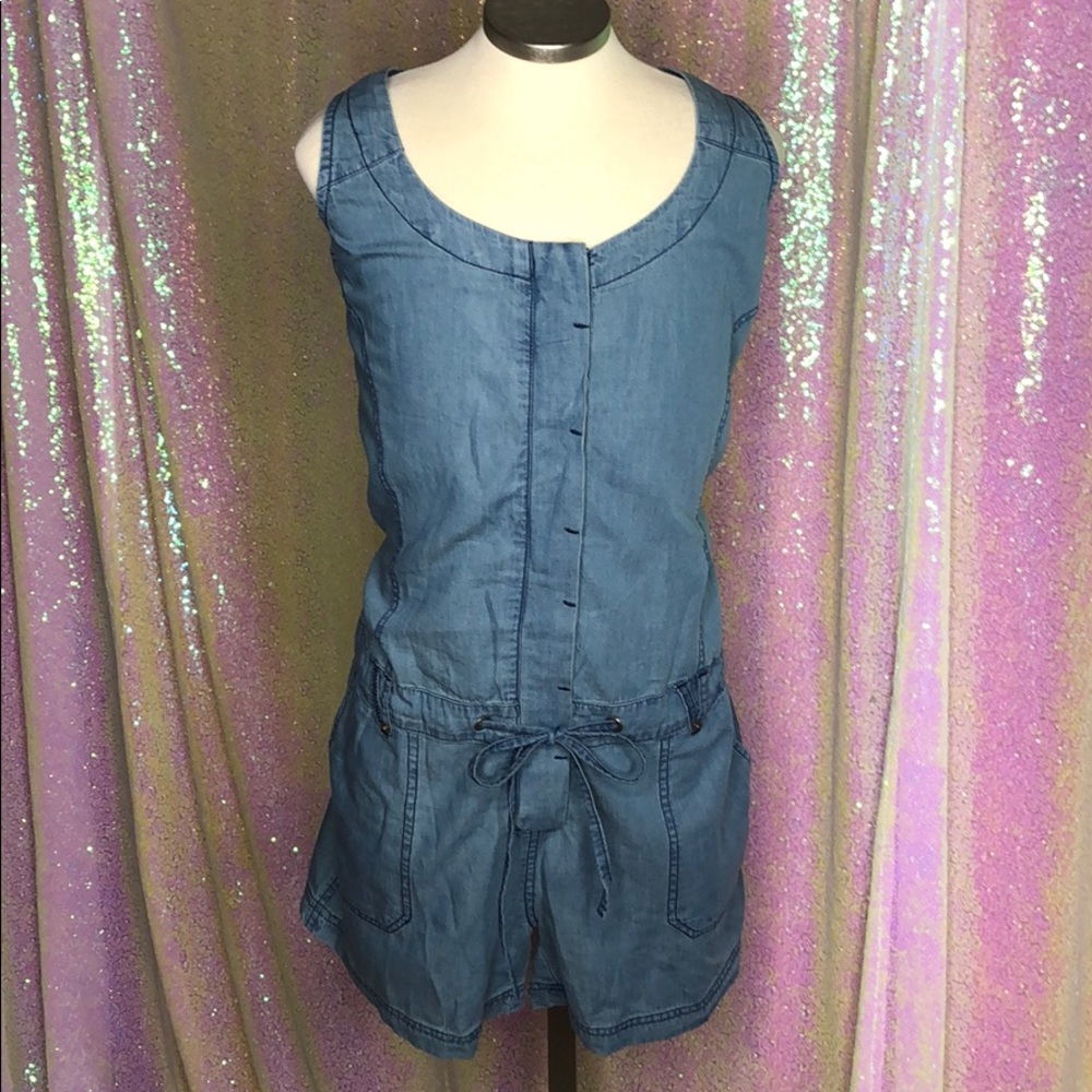 Denim Romper,